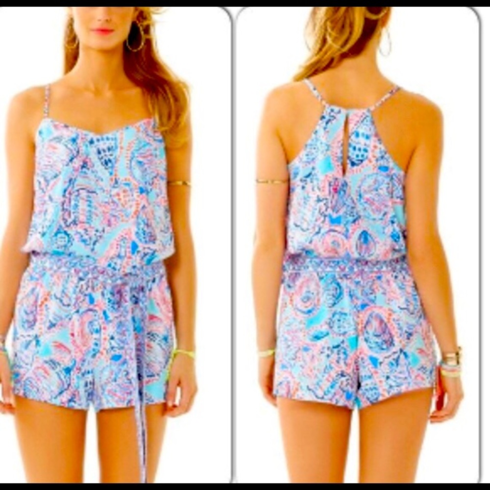 Lilly Pulitzer Deanna Romper in Shell Me About It